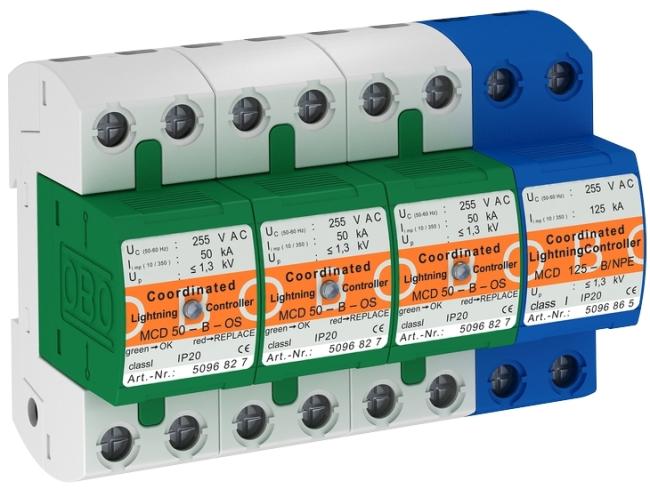 OBO MC50-B3+1-OS : Chống sét lan truyền 3P In 150kA (10/350 uS)